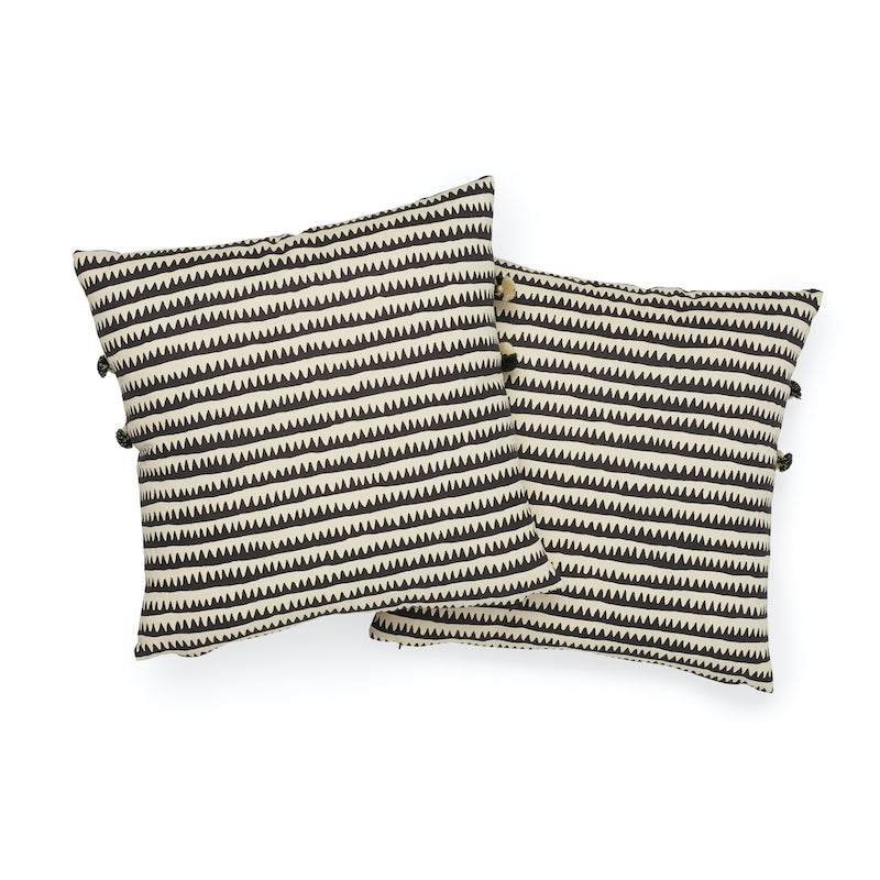 Purchase So17797104 | Corfu Stripe Pillow, Black - Schumacher Pillows
