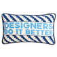 Purchase So17802209 | Designers Rock Needlepoint Pillow, Blue - Schumacher Pillows