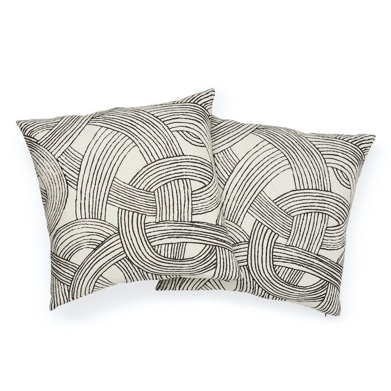 Purchase So17871106 | Freeform Pillow, Black & White - Schumacher Pillows