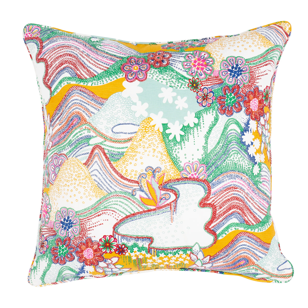 Purchase So18013006 | Daisy Chain Pillow, Primary Multi - Schumacher Pillows