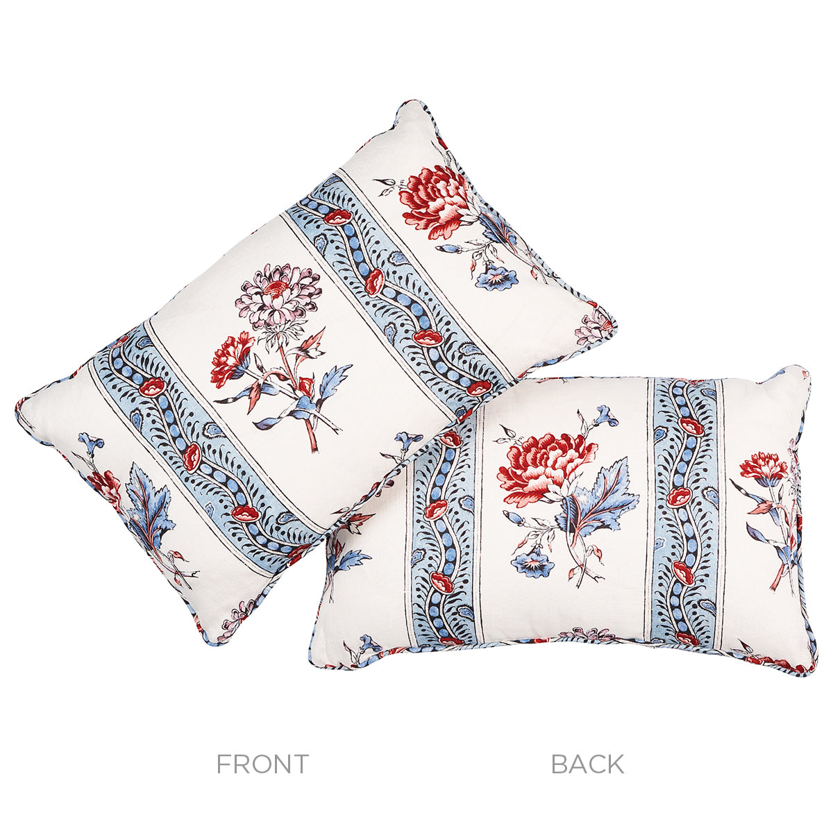 Purchase So18024114 | Ariana Floral Pillow, Pearlware Blue - Schumacher Pillows
