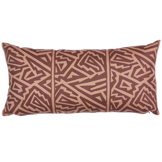 Purchase So18032118 | Jagged Maze Pillow, Brown - Schumacher Pillows