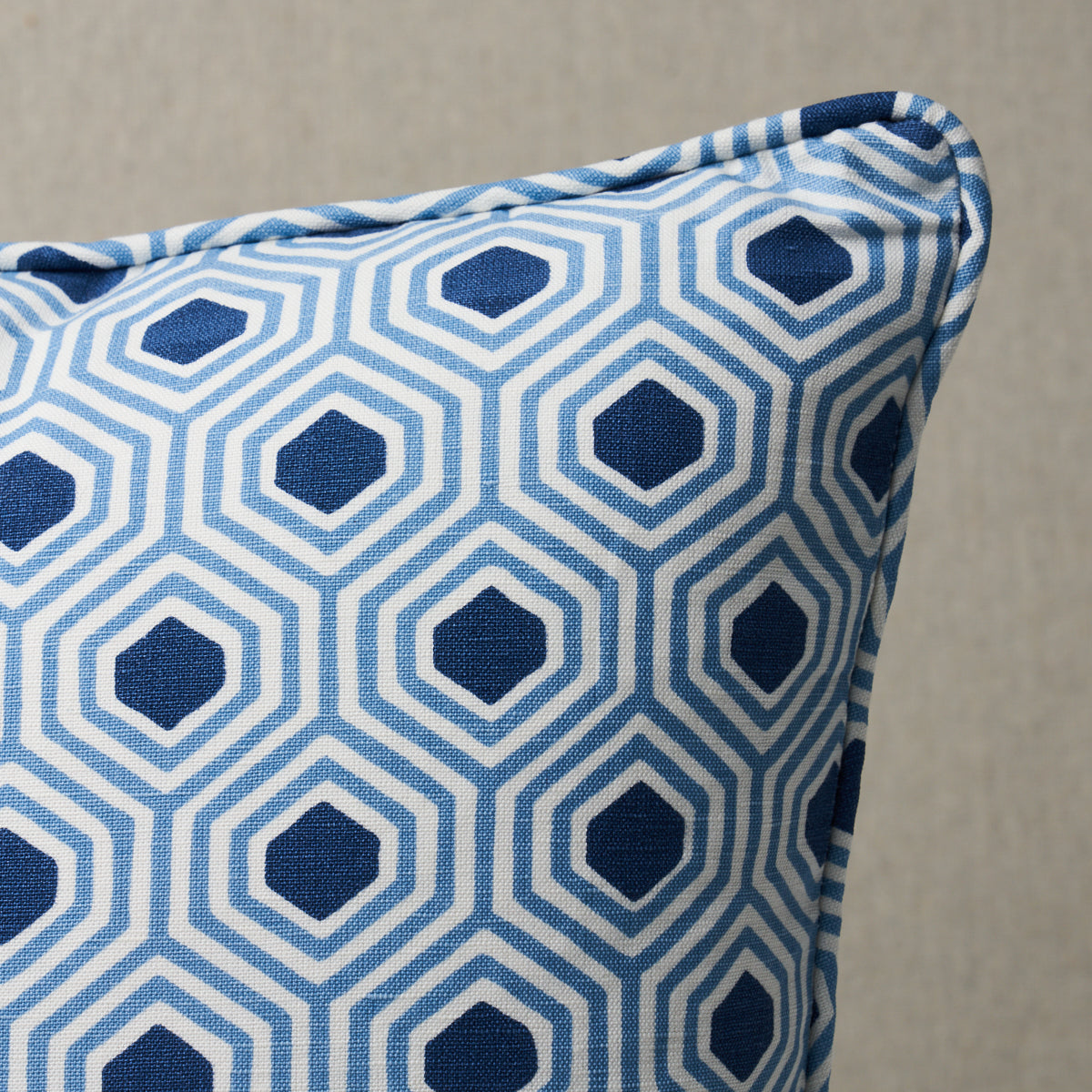 Purchase So18037003 | Otis Hand Print Pillow, Blue - Schumacher Pillows