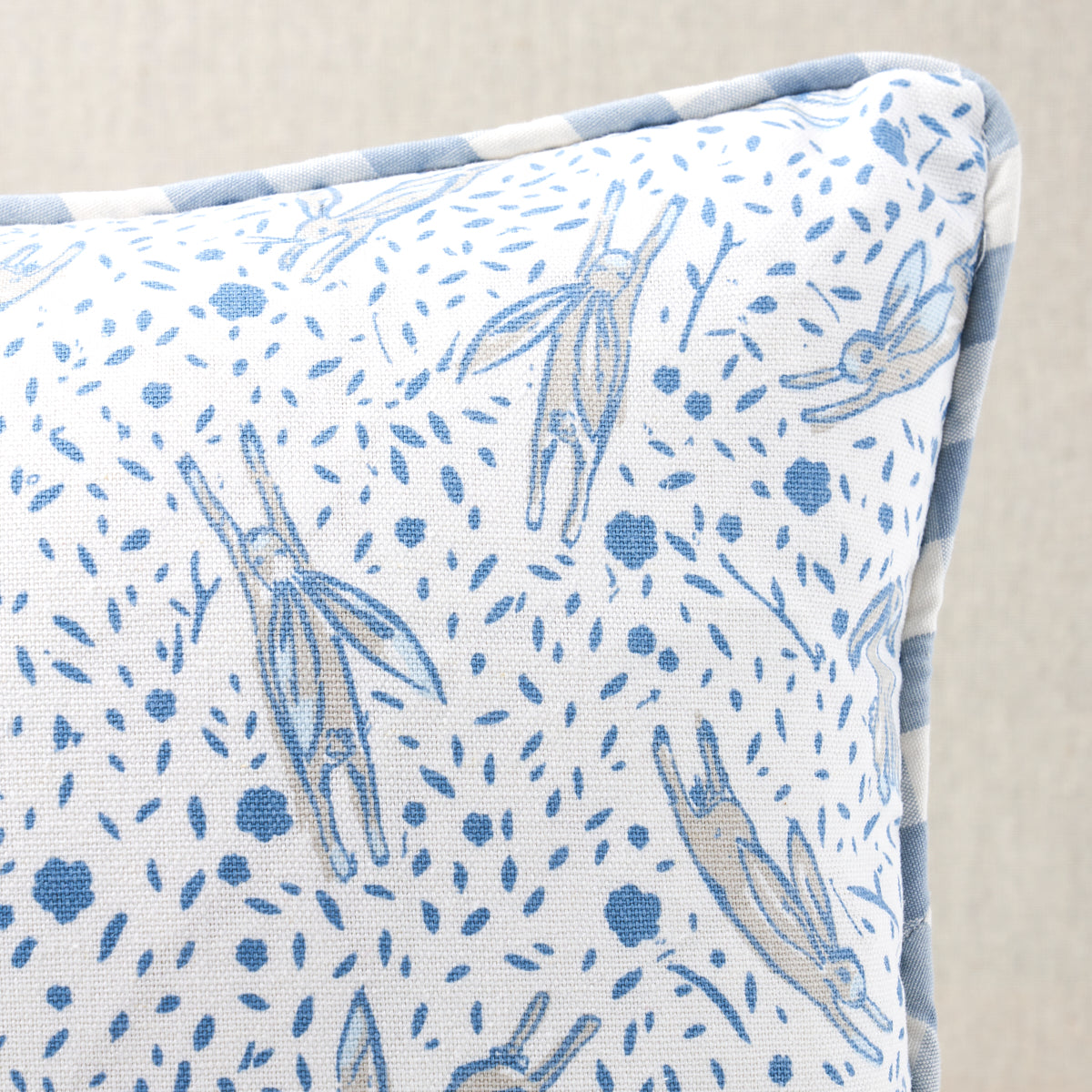 Purchase So18044012 | Rabbit Pillow, Blue - Schumacher Pillows