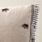 Purchase So18045013 | Buffalo Embroidery Pillow, Natural - Schumacher Pillows