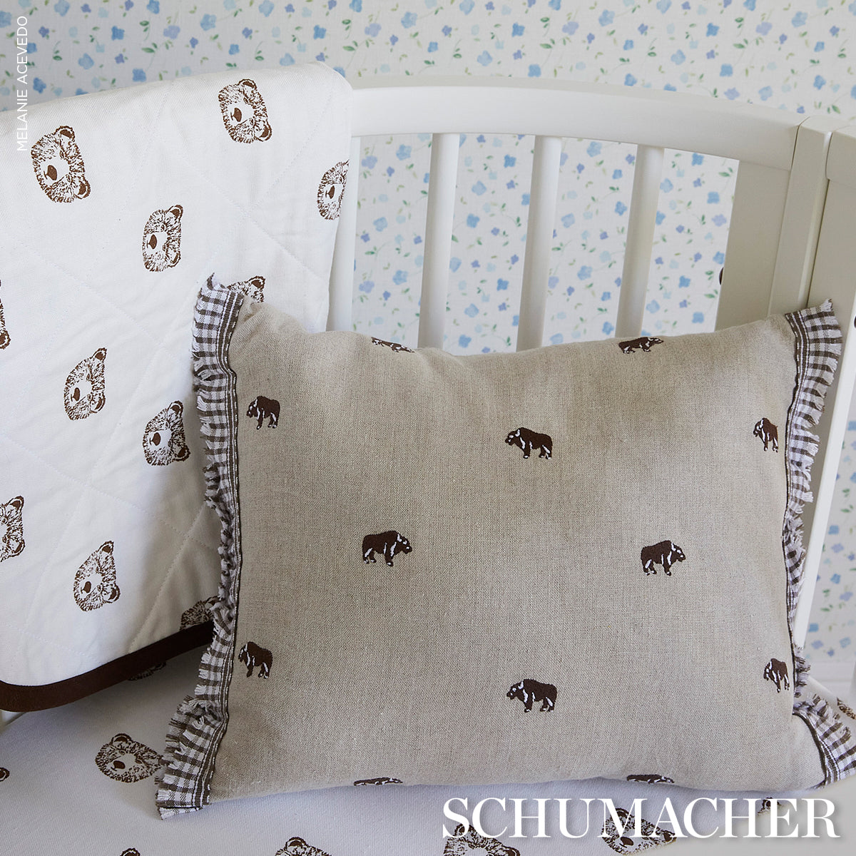Purchase So18045013 | Buffalo Embroidery Pillow, Natural - Schumacher Pillows