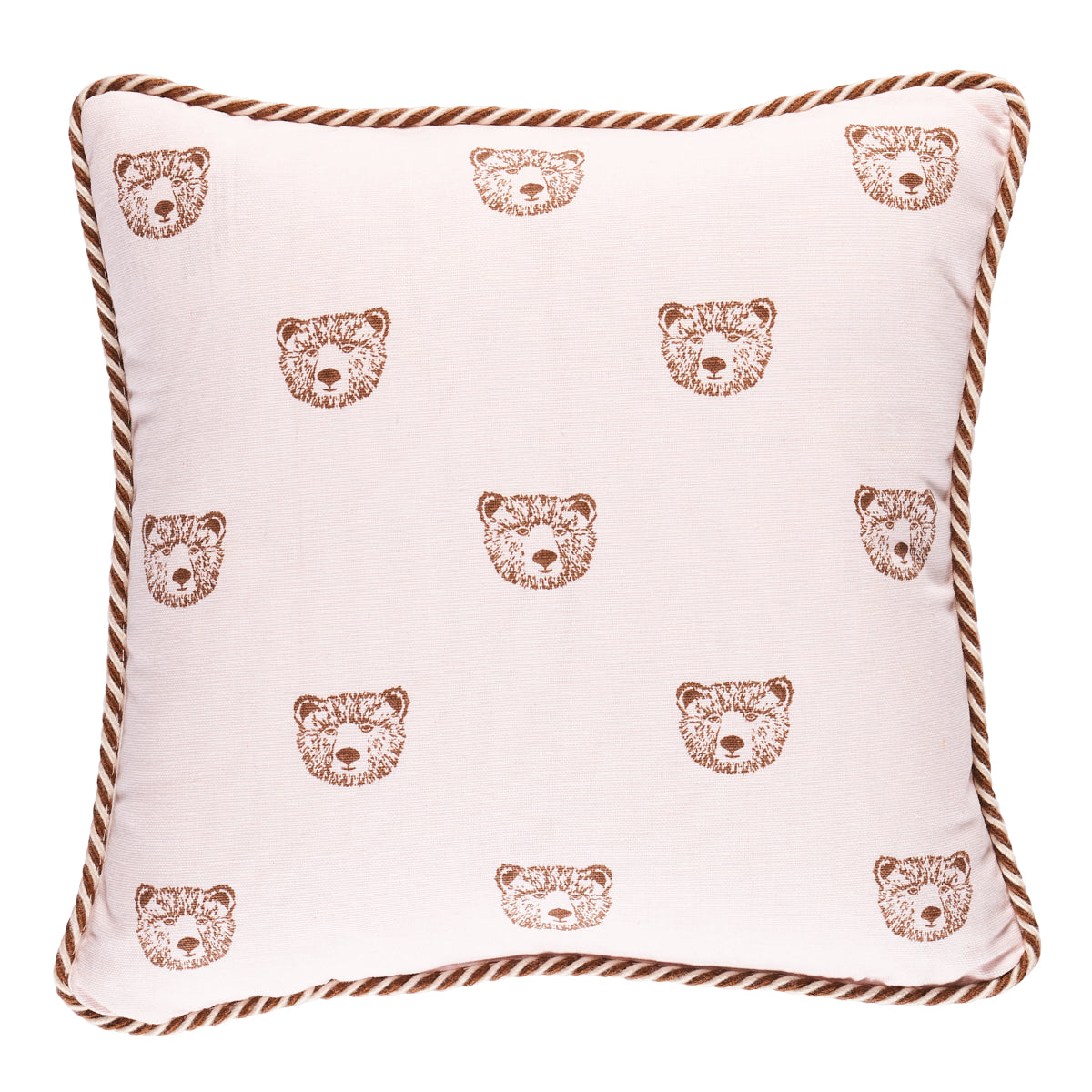 Purchase So18047103 | Bear Print Pillow, Blush - Schumacher Pillows