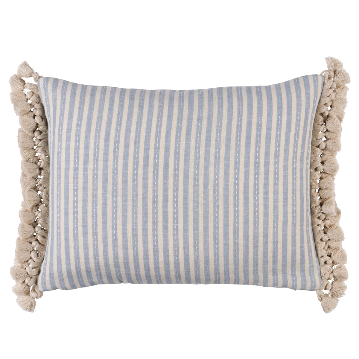 Purchase So18059012 | Mathis Ticking Stripe Pillow, Sky - Schumacher Pillows