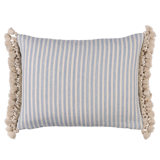 Purchase So18059012 | Mathis Ticking Stripe Pillow, Sky - Schumacher Pillows
