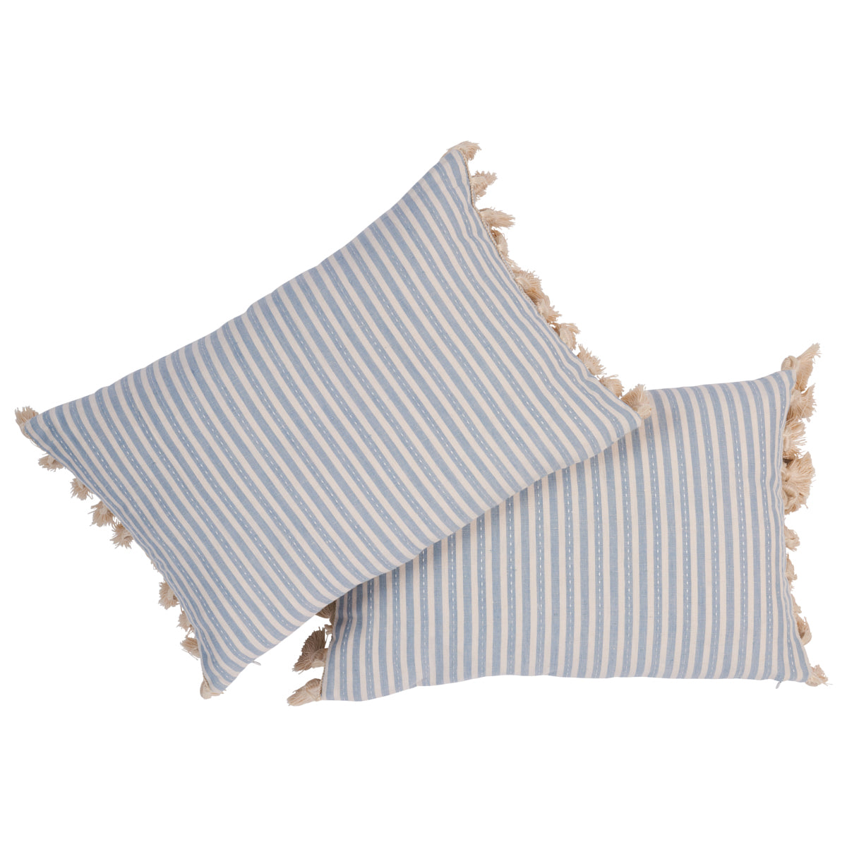 Purchase So18059013 | Mathis Ticking Stripe Pillow, Sky - Schumacher Pillows
