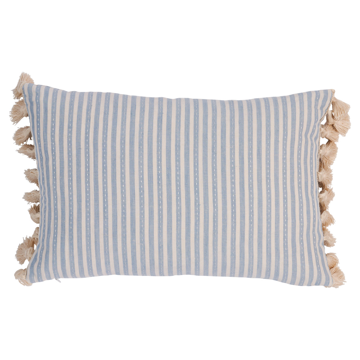 Purchase So18059013 | Mathis Ticking Stripe Pillow, Sky - Schumacher Pillows