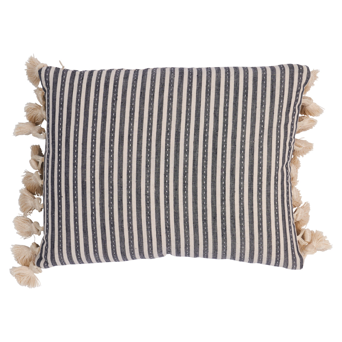 Purchase So18059212 | Mathis Ticking Stripe Pillow, Carbon - Schumacher Pillows