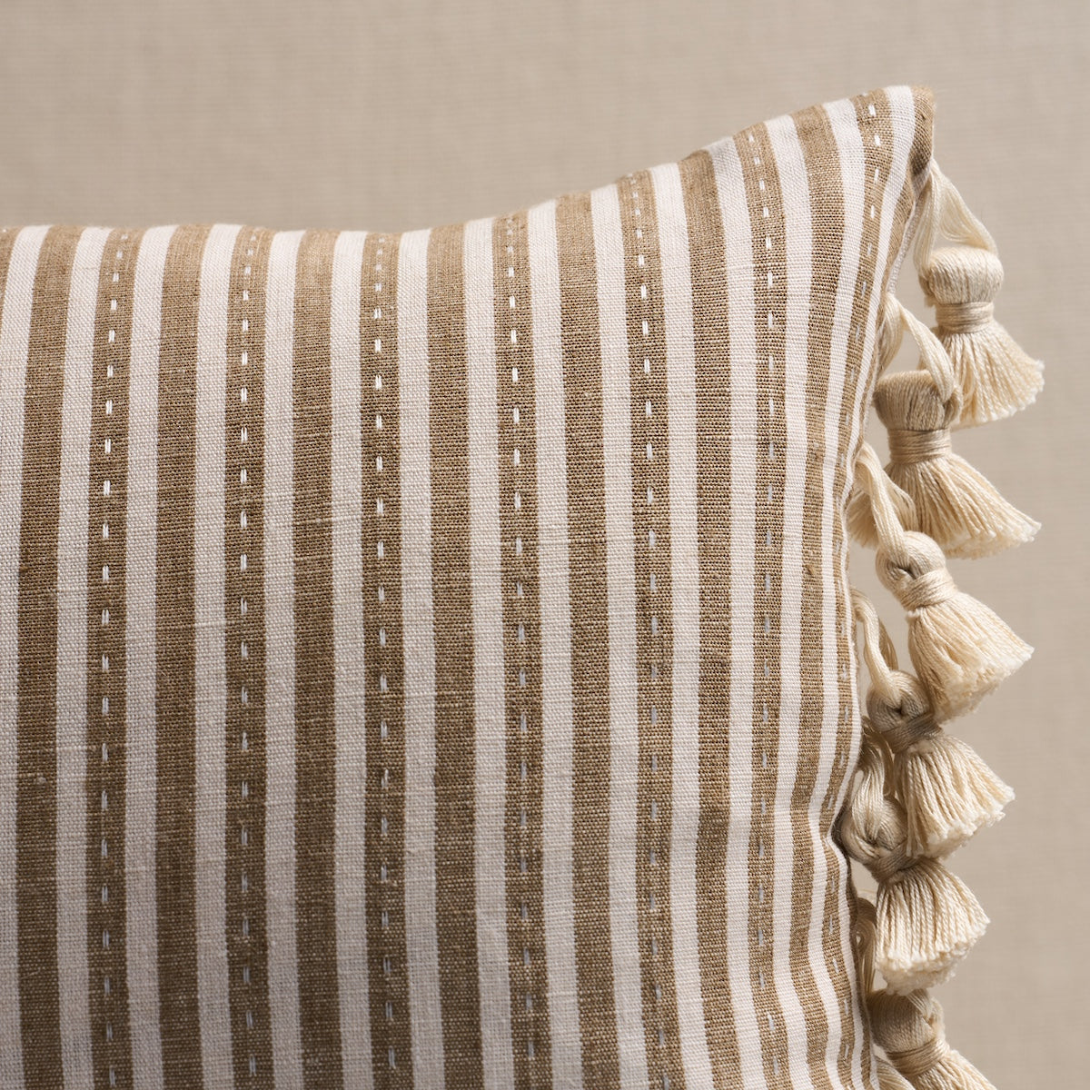 Purchase So18059412 | Mathis Ticking Stripe, Flax - Schumacher Pillows