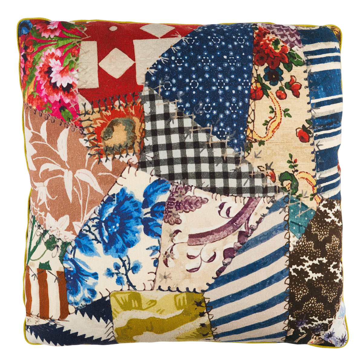 Purchase So18065004 | Hotch Potch Crazy Quilt Pillow, Document - Schumacher Pillows