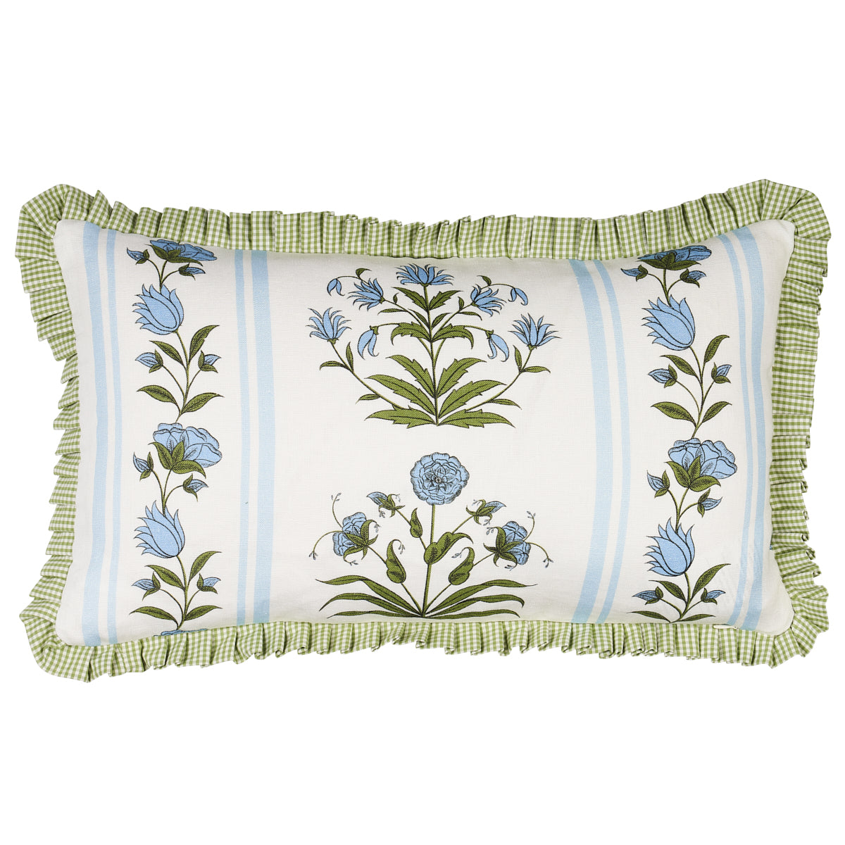 Purchase So18067014 | Royal Poppy Stripe Pillow, Sky - Schumacher Pillows