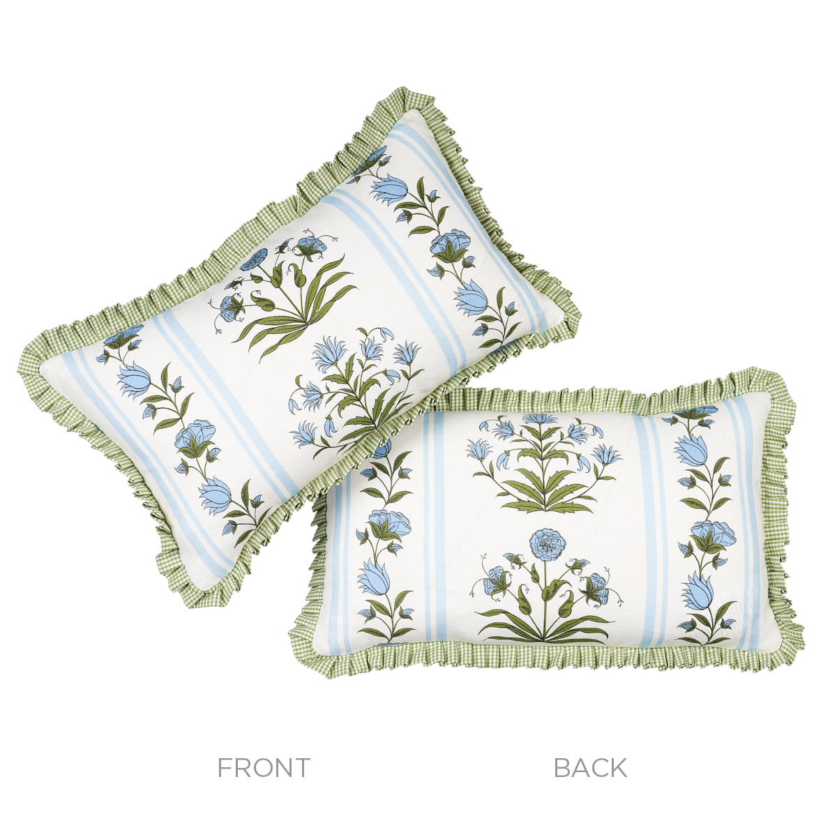 Purchase So18067014 | Royal Poppy Stripe Pillow, Sky - Schumacher Pillows