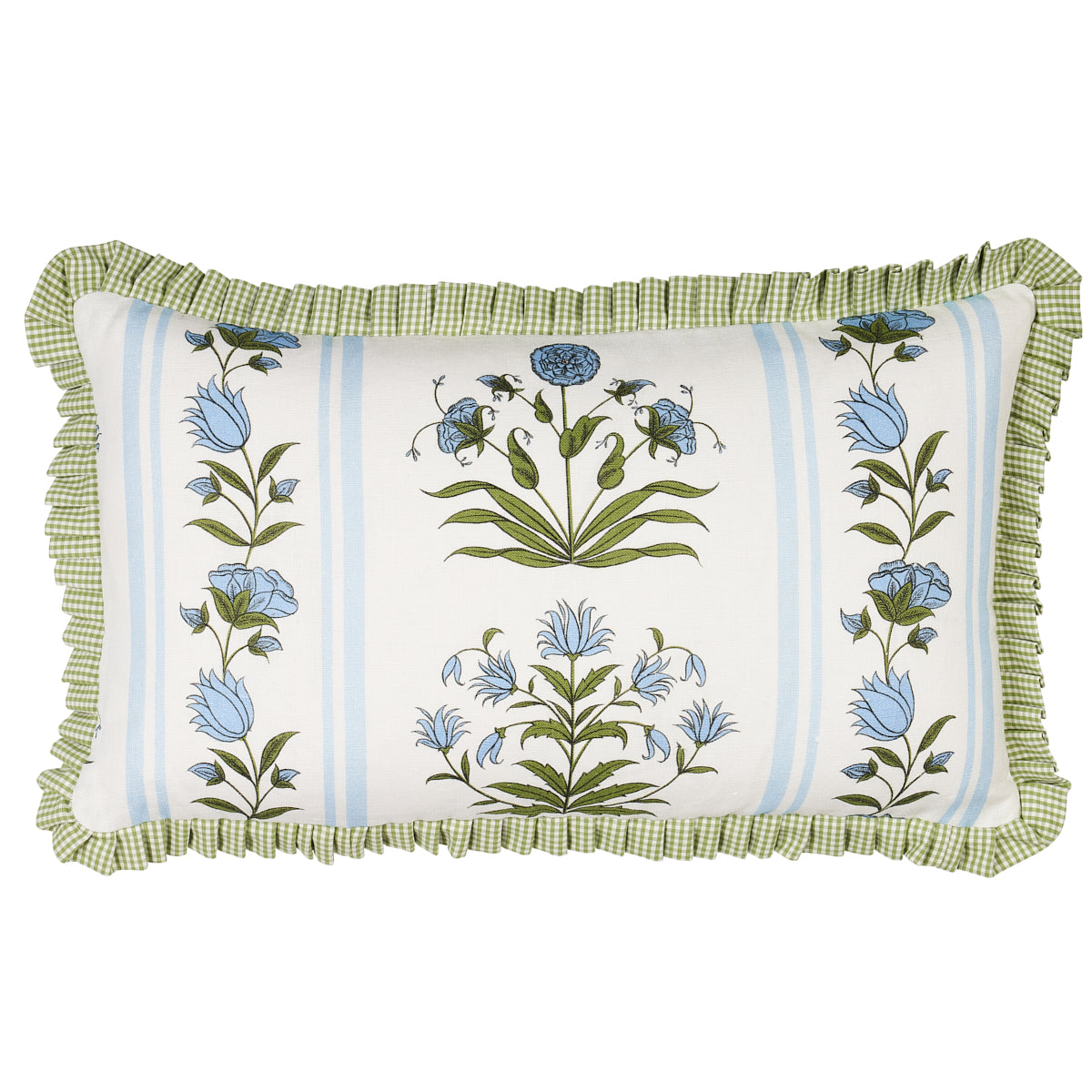 Purchase So18067014 | Royal Poppy Stripe Pillow, Sky - Schumacher Pillows