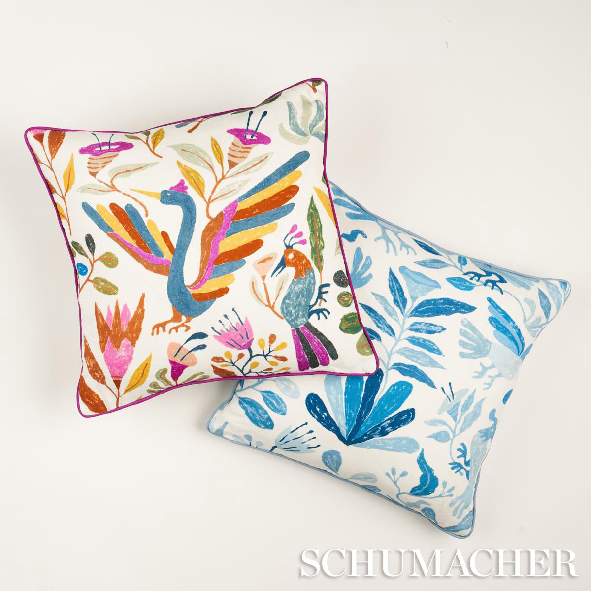 Purchase So18085106 | Canopy Pillow, Blue Birds - Schumacher Pillows