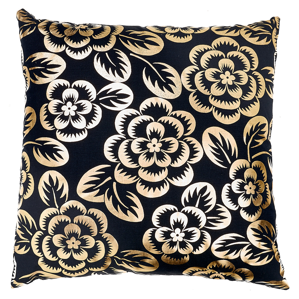 Purchase So18087106 | Angelica Floral Pillow, Gold & Noir - Schumacher Pillows