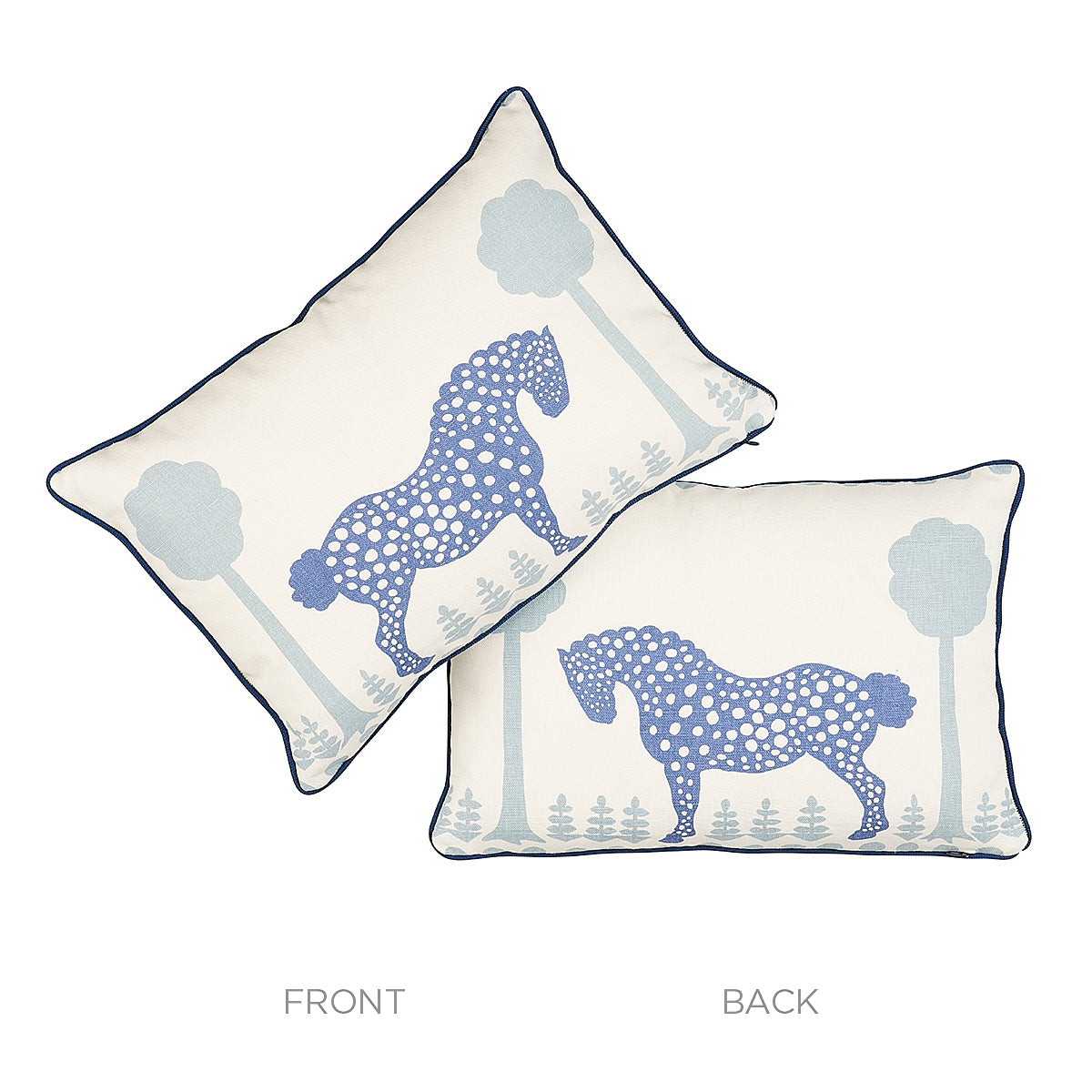 Purchase So18090113 | Polka Dot Pony Pillow, Blue - Schumacher Pillows