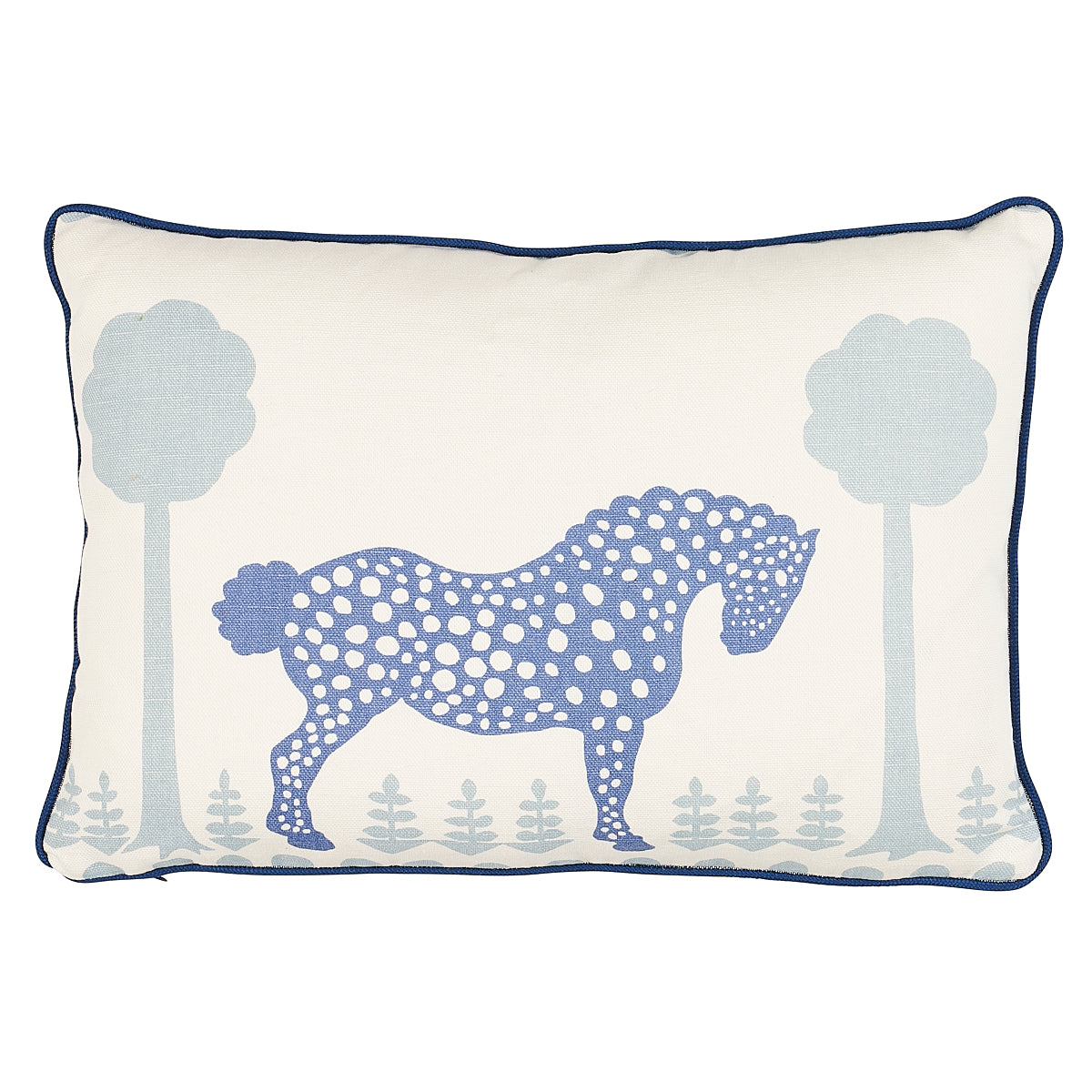 Purchase So18090113 | Polka Dot Pony Pillow, Blue - Schumacher Pillows