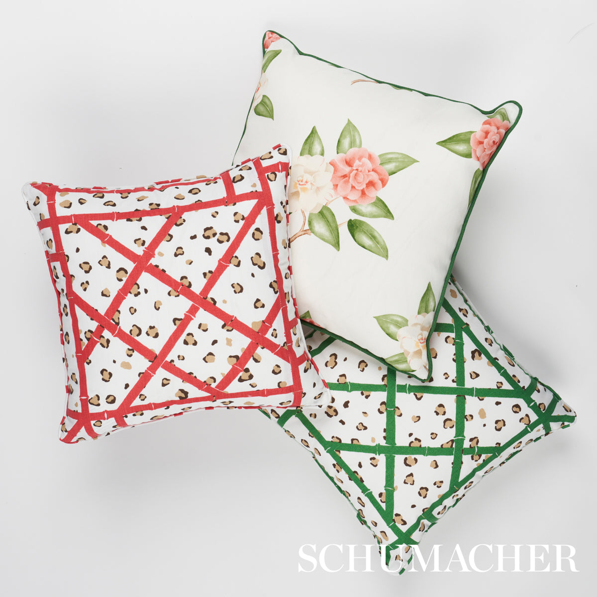 Purchase So18091105 | Casablanca Floral I/O Pillow, Coral - Schumacher Pillows