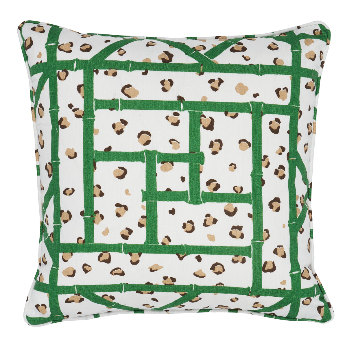 Purchase So18095004 | Fancy Beasts I/O Pillow, Safari Green - Schumacher Pillows