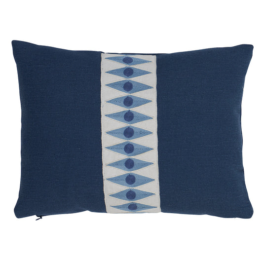 Purchase So18122312 | Backgammon Tape Pillow, Marine - Schumacher Pillows