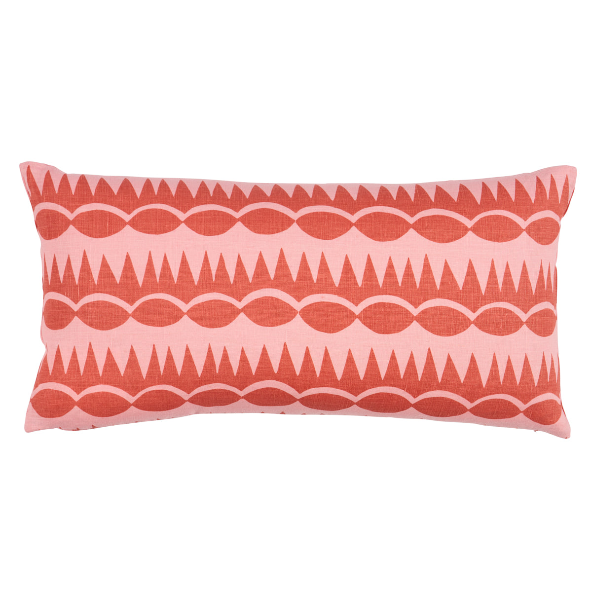 Purchase So18153118 | Dagger Stripe Pillow, Red On Pink - Schumacher Pillows