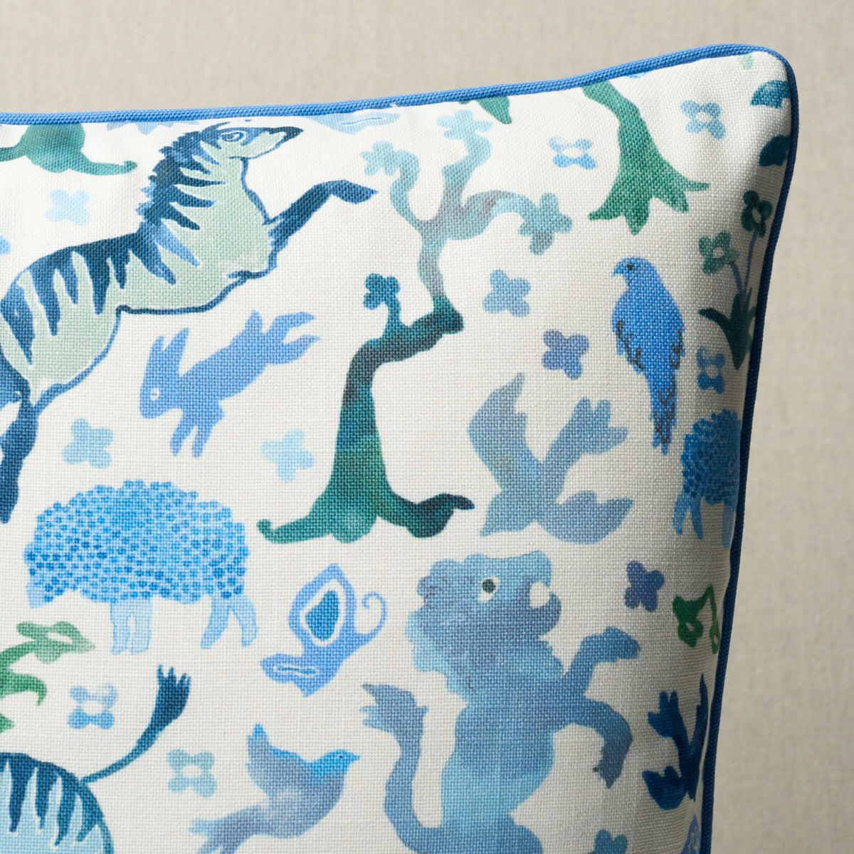Purchase So18159106 | Beasts Pillow, Blue And Green - Schumacher Pillows