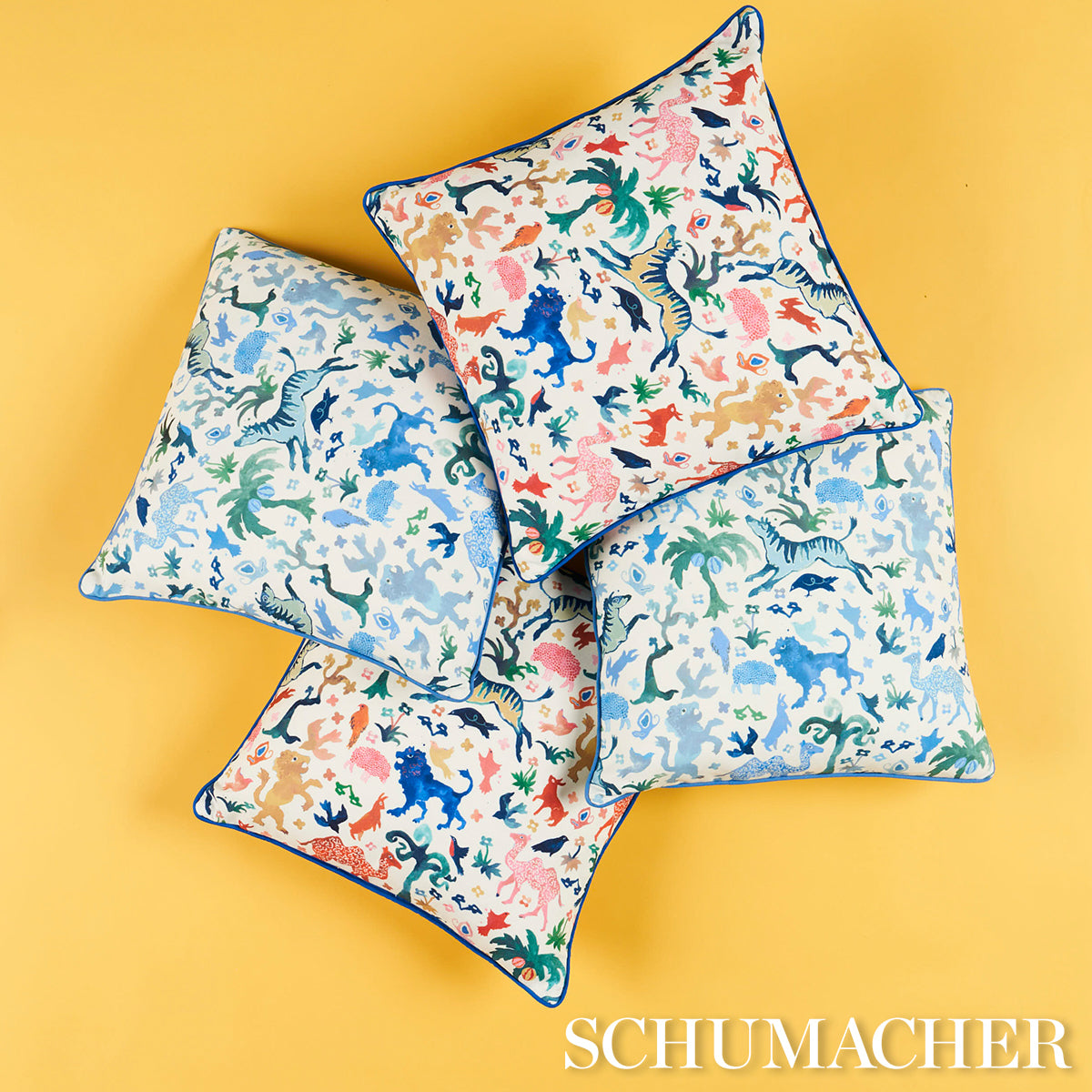 Purchase So18159106 | Beasts Pillow, Blue And Green - Schumacher Pillows