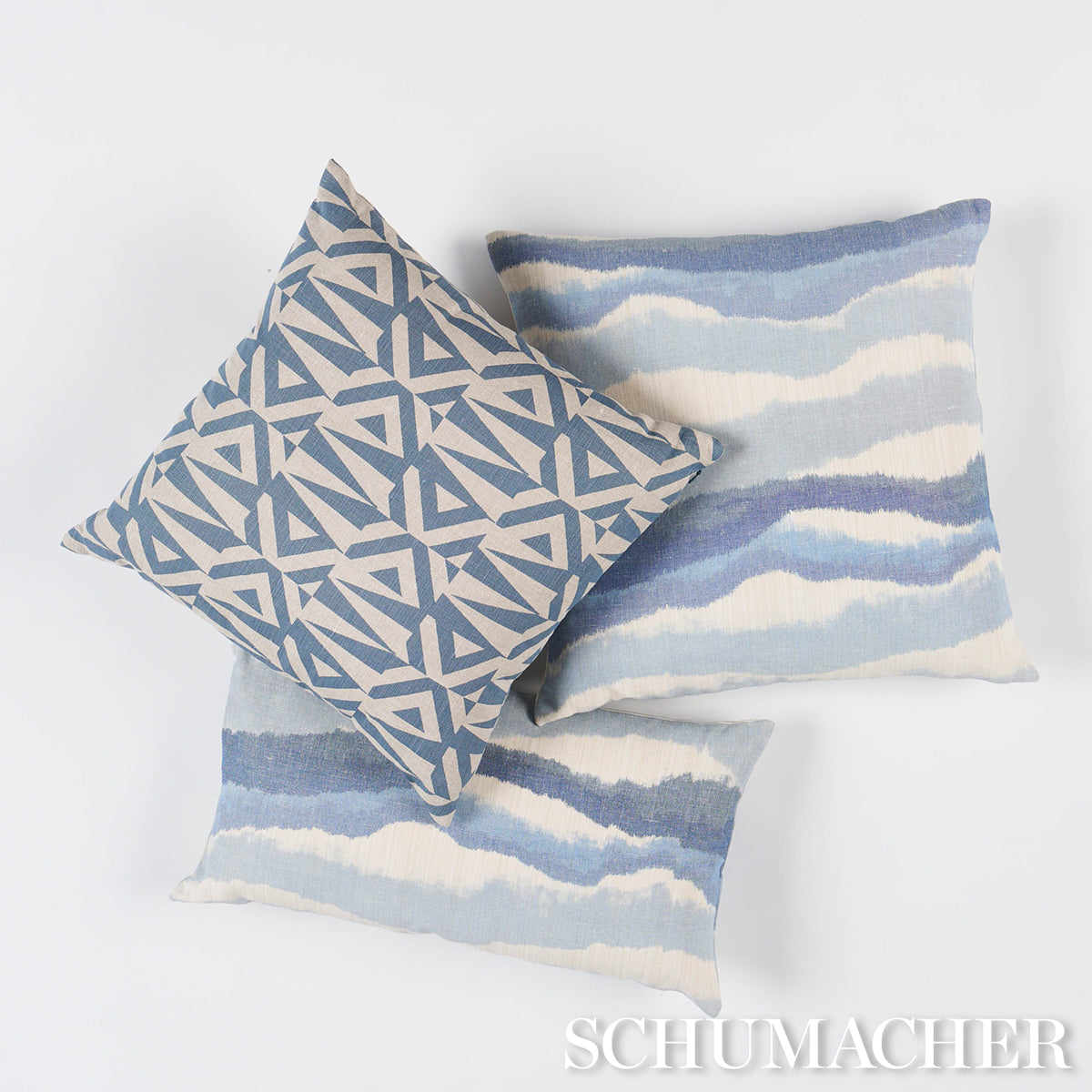 Purchase So18162206 | Chandler Warp Print Pillow, Lagoon - Schumacher Pillows