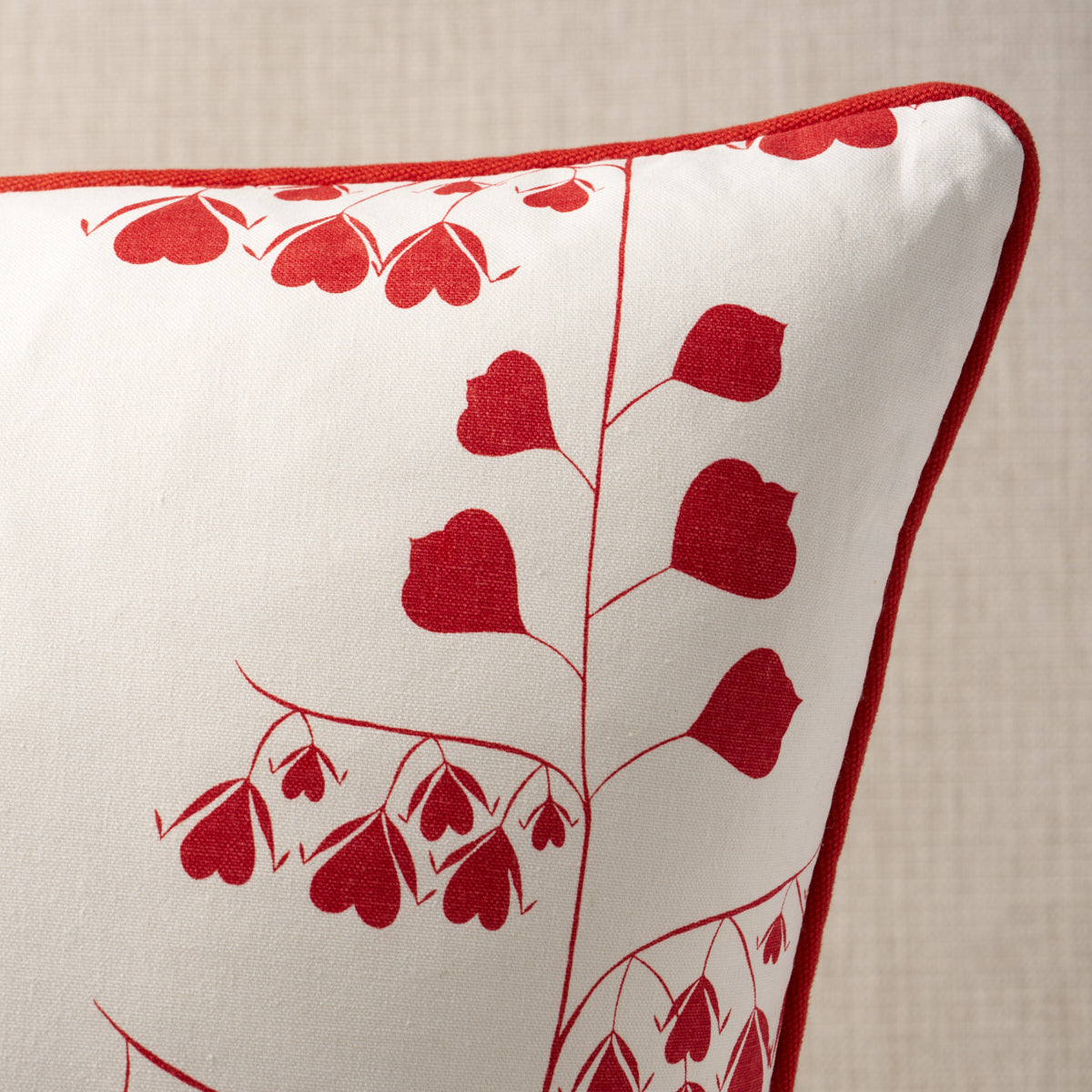 Purchase So18196007 | Bleeding Hearts Pillow, Red - Schumacher Pillows