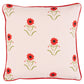 Purchase So18198003 | Forget Me Nots Pillow, Red On Pink - Schumacher Pillows