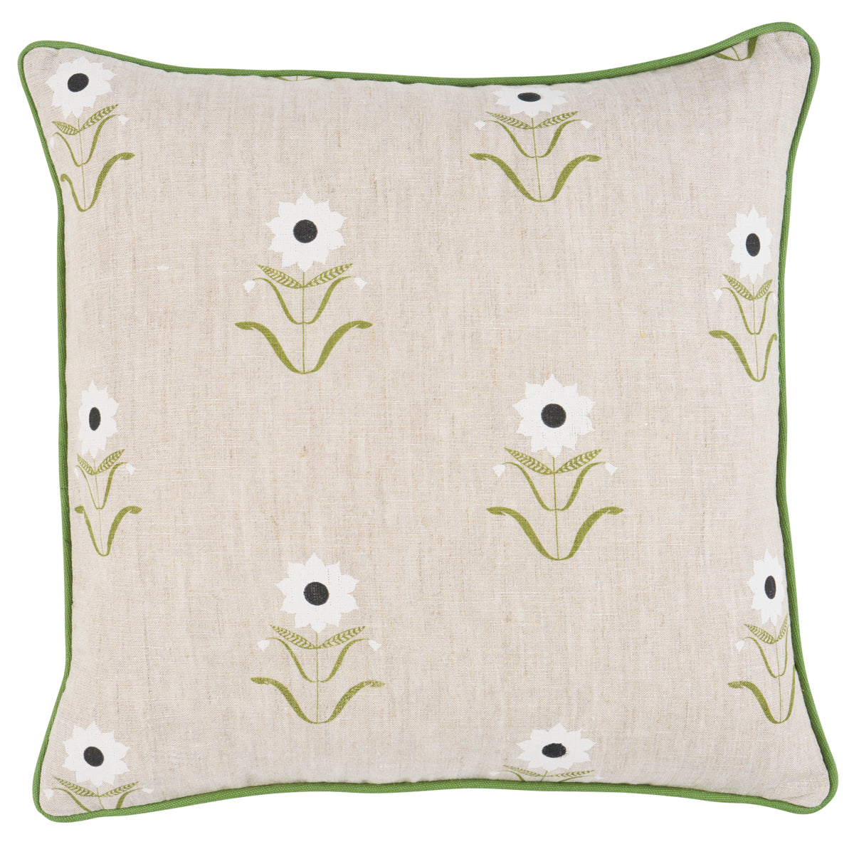 Purchase So18198103 | Forget Me Nots Pillow, White On Linen - Schumacher Pillows