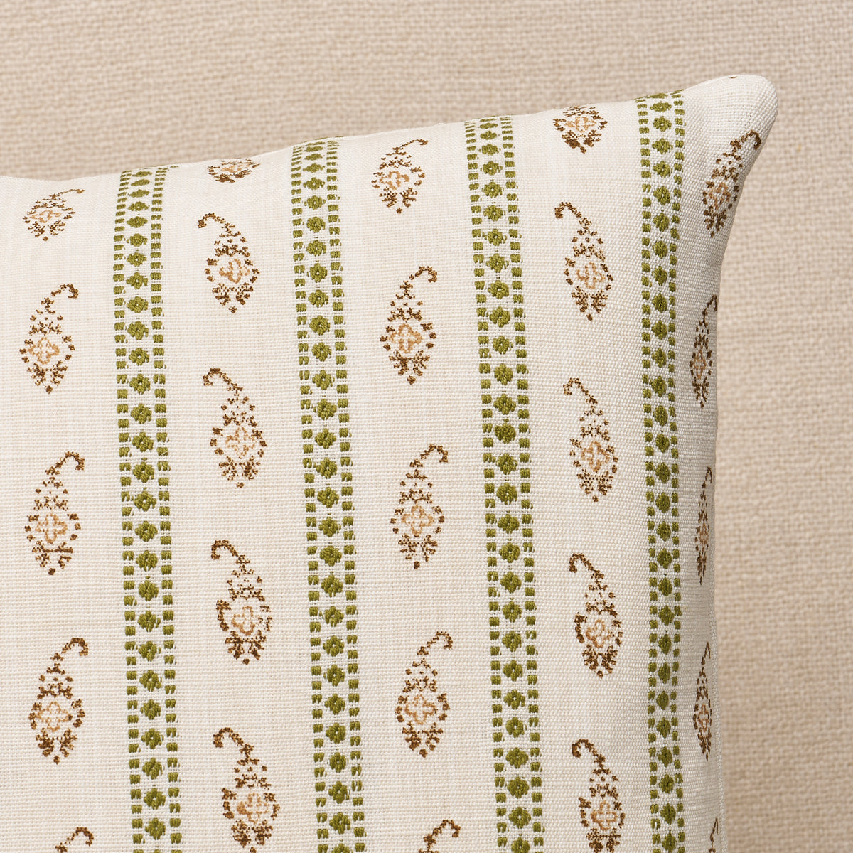 Purchase So18202104 | Eddie Hand Block Print Pillow, Green - Schumacher Pillows