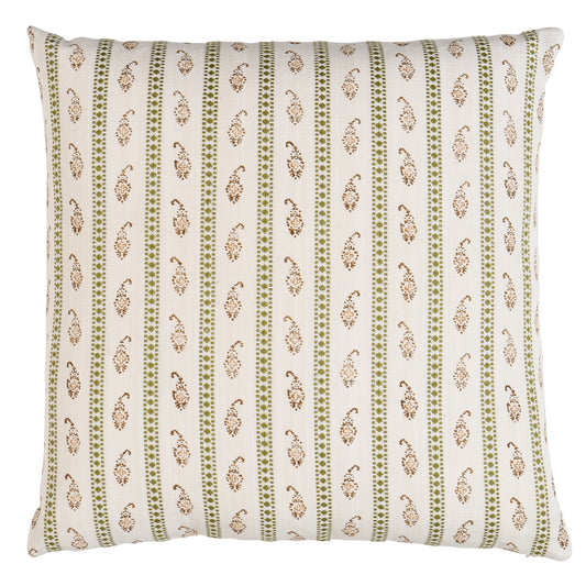 Purchase So18202104 | Eddie Hand Block Print Pillow, Green - Schumacher Pillows
