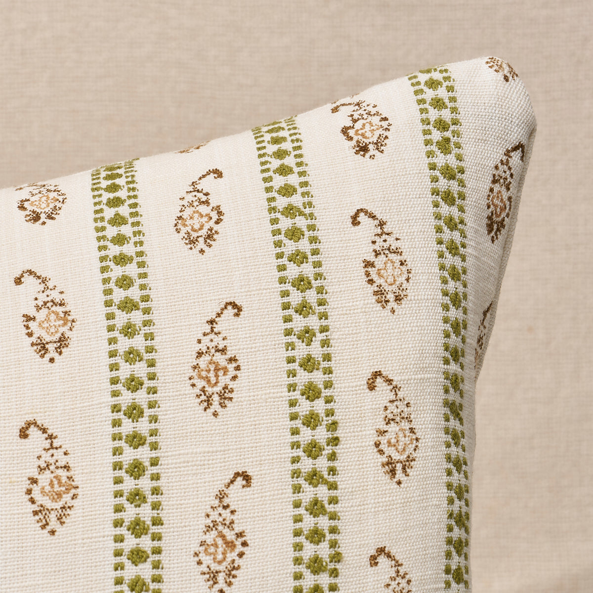 Purchase So18202118 | Eddie Hand Block Print Pillow, Green - Schumacher Pillows