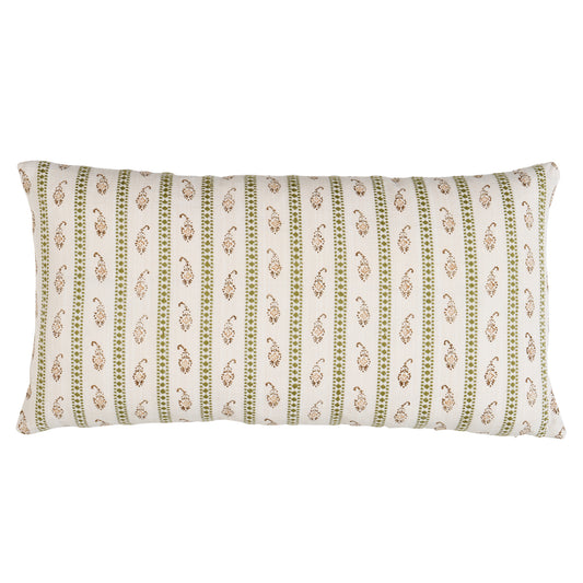 Purchase So18202118 | Eddie Hand Block Print Pillow, Green - Schumacher Pillows