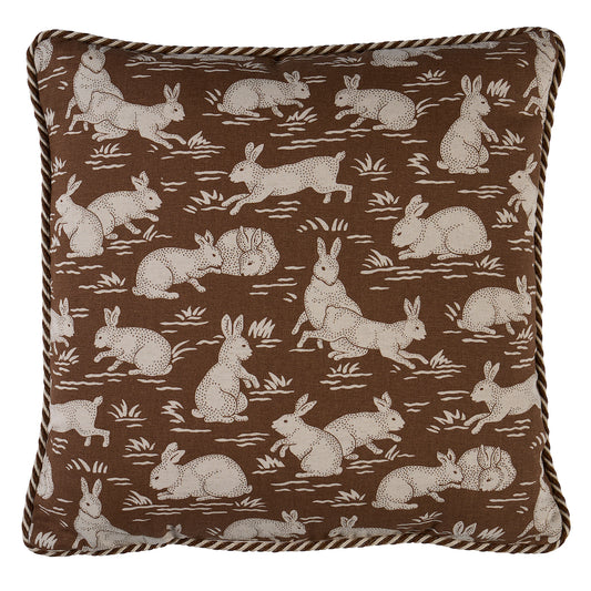 Purchase So18224103 | Cottontails Pillow, Chestnut - Schumacher Pillows