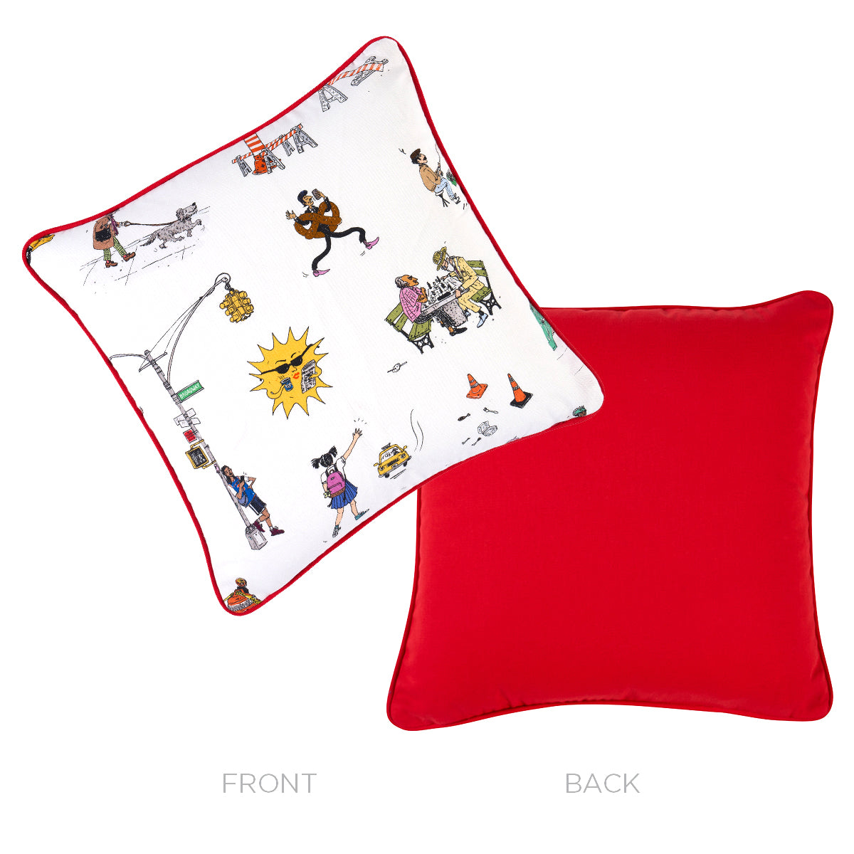 Purchase So18233203 | Street Scenes Pillow, Multicolor On White - Schumacher Pillows