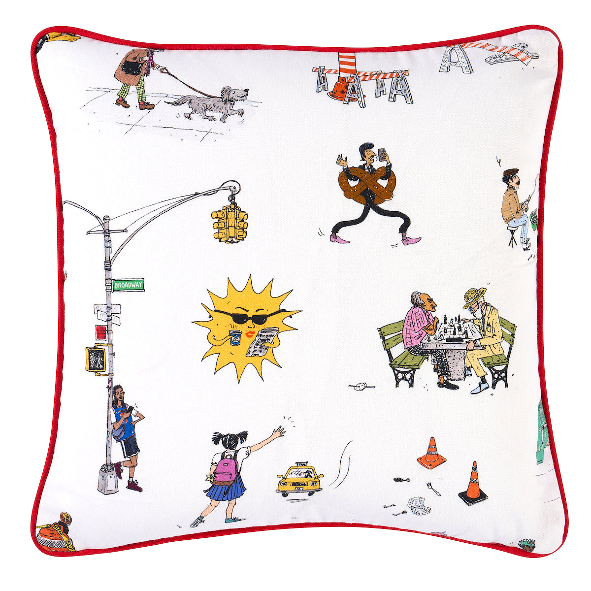 Purchase So18233203 | Street Scenes Pillow, Multicolor On White - Schumacher Pillows