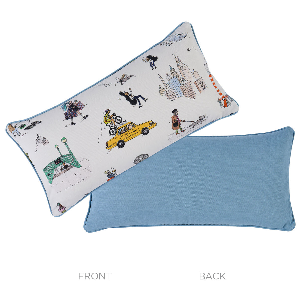 Purchase So18233218 | Street Scenes Pillow, Multicolor On White - Schumacher Pillows