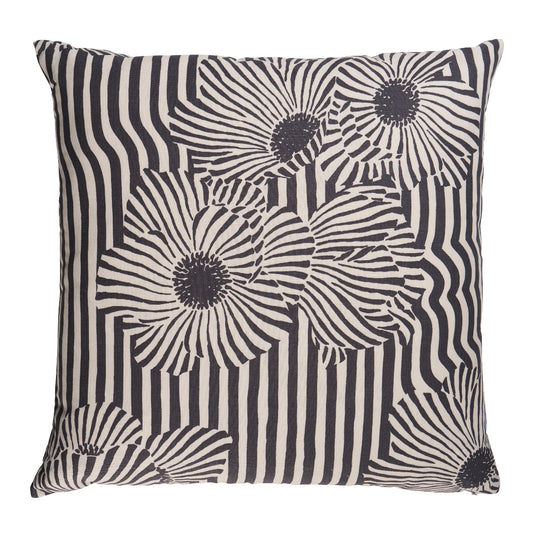 Purchase So18254206 | Chaney Floral Stripe Pillow, Carbon - Schumacher Pillows