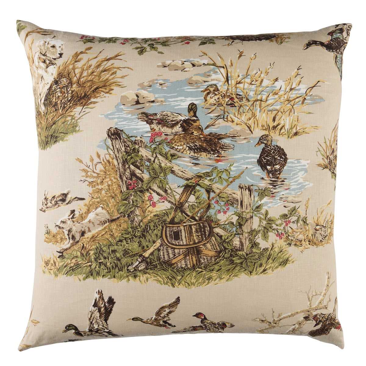 Purchase So18266007 | Dog & Duck Pillow, Alabaster - Schumacher Pillows