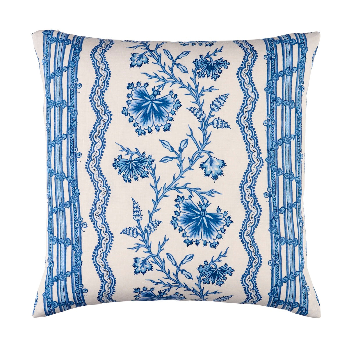 Purchase So18271204 | Parvati Floral Stripe Pillow, Delft - Schumacher Pillows