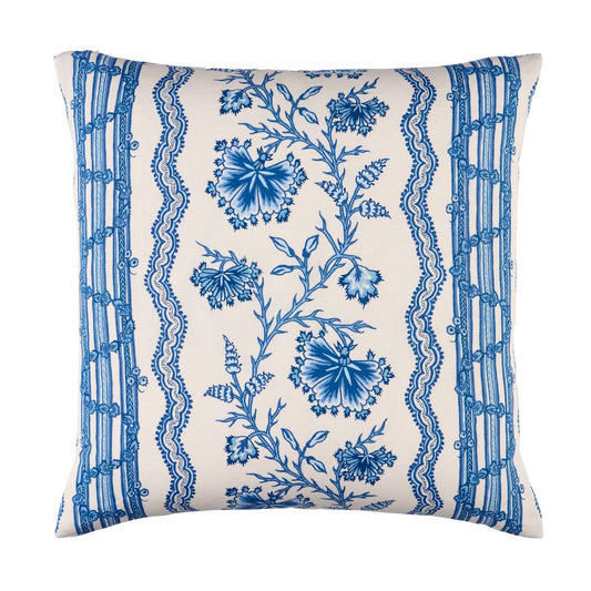 Purchase So18271204 | Parvati Floral Stripe Pillow, Delft - Schumacher Pillows