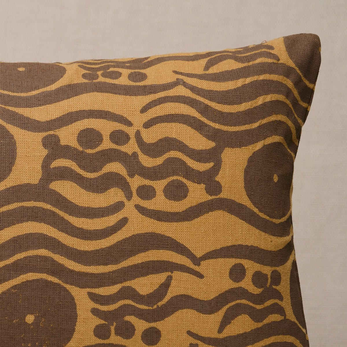Purchase So18274018 | Bosphorous Hand Block Pillow, Ochre & Brown - Schumacher Pillows