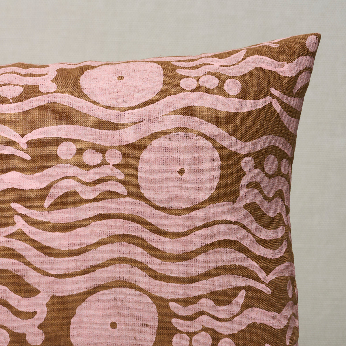 Purchase So18274218 | Bosphorous Hand Block Pillow, Brown & Pink - Schumacher Pillows