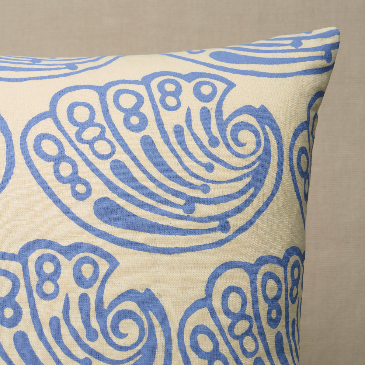 Purchase So18275005 | Ramsgate Hand Block Pillow, French Blue - Schumacher Pillows